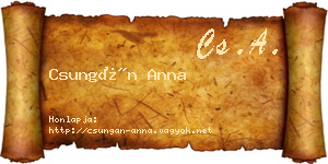 Csungán Anna névjegykártya